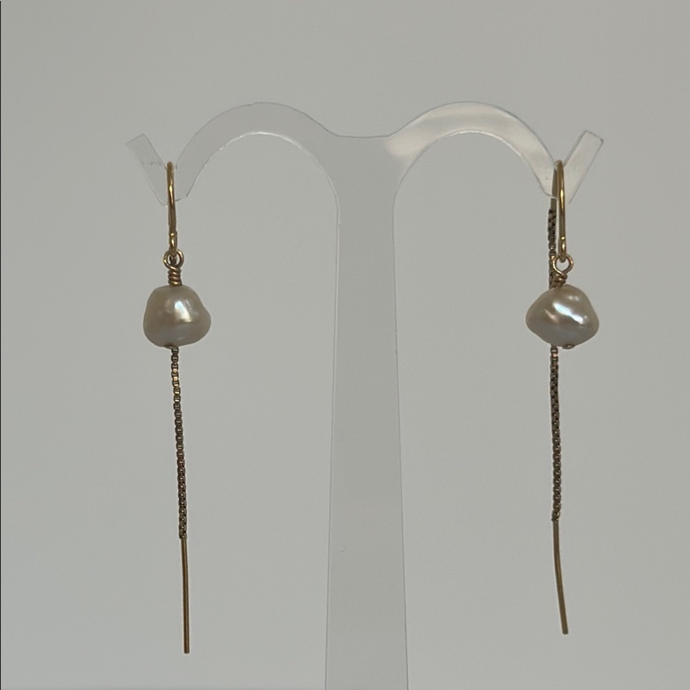 20/14k GF real Pearls Drop Earrings​